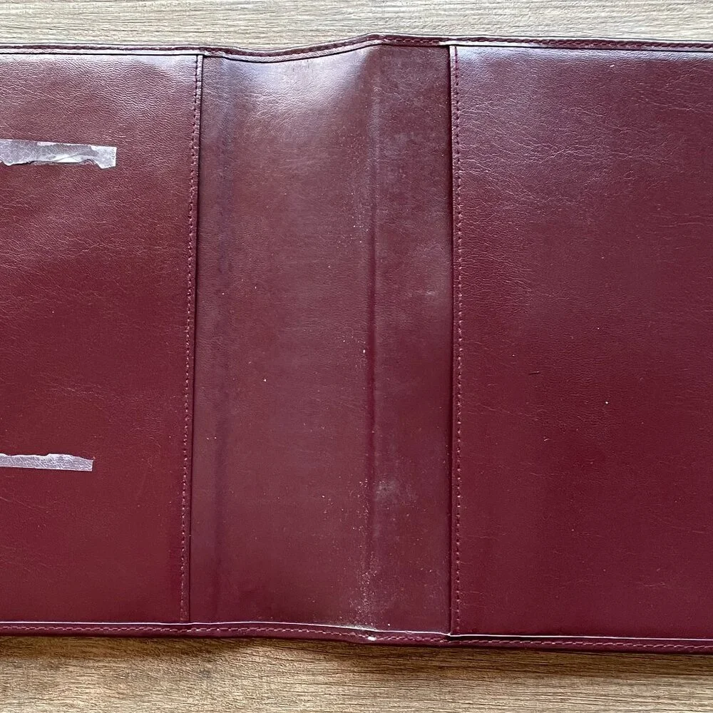 Franklin Covey Burgundy Smooth Leather Planner/Notebook Cover 7